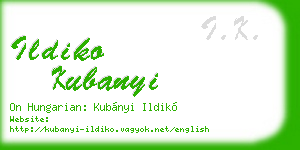 ildiko kubanyi business card